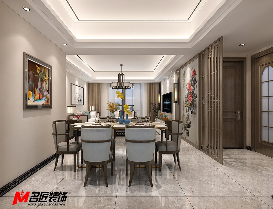 佛山市建發(fā)·融創(chuàng)·雅居樂丨和璽新中式風(fēng)格三居室裝修案例