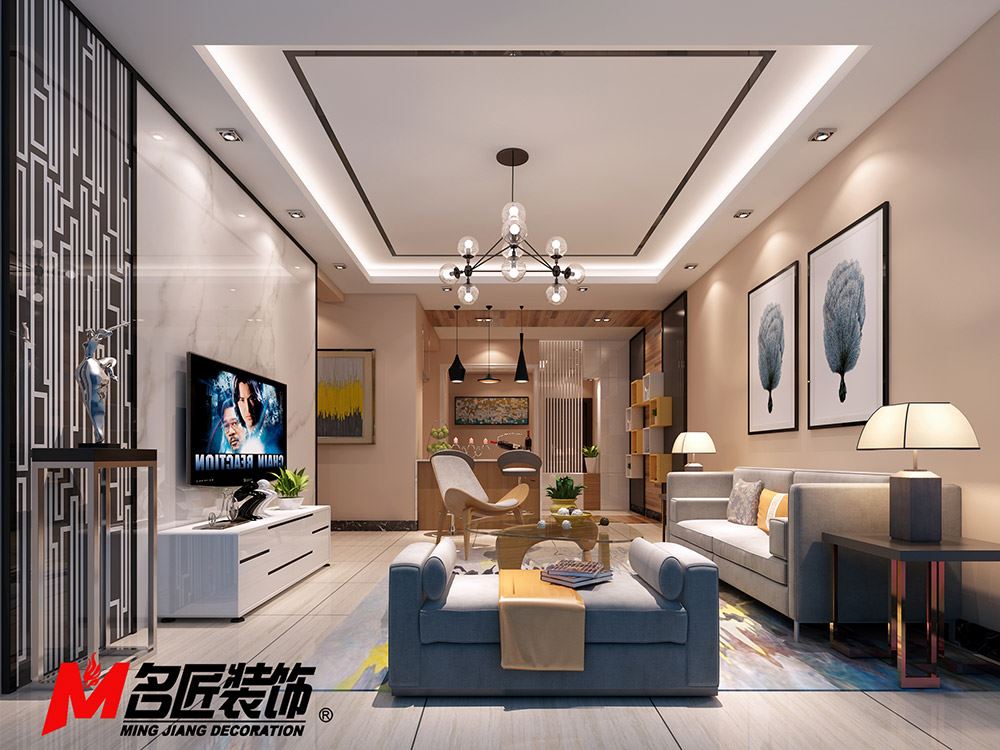 河源市寶信豪庭現(xiàn)代簡約風格三居室裝修案例